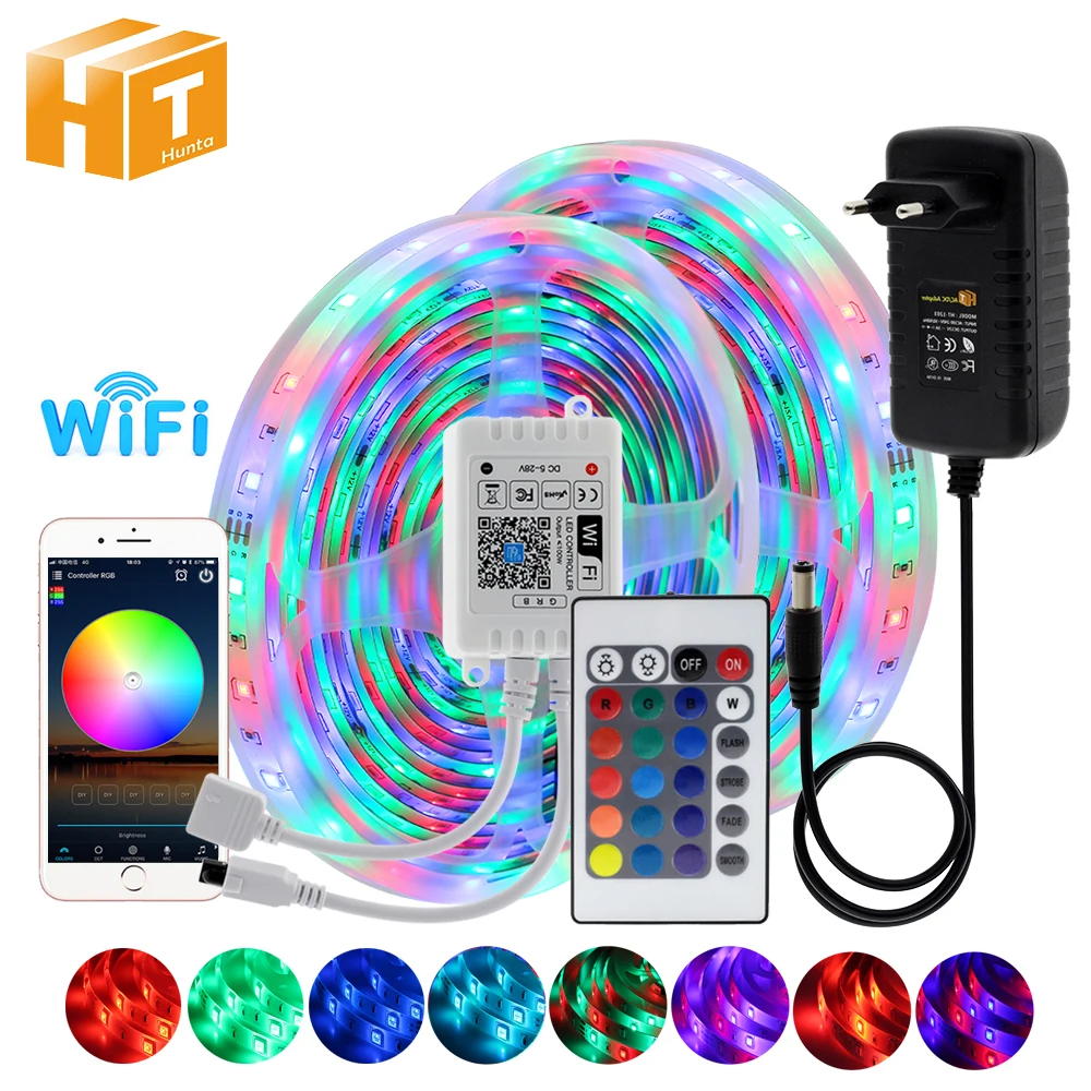 Светодиодный ленточный светильник RGB 2835 / 5050 5 м 10 15 цвет сменный гибкий