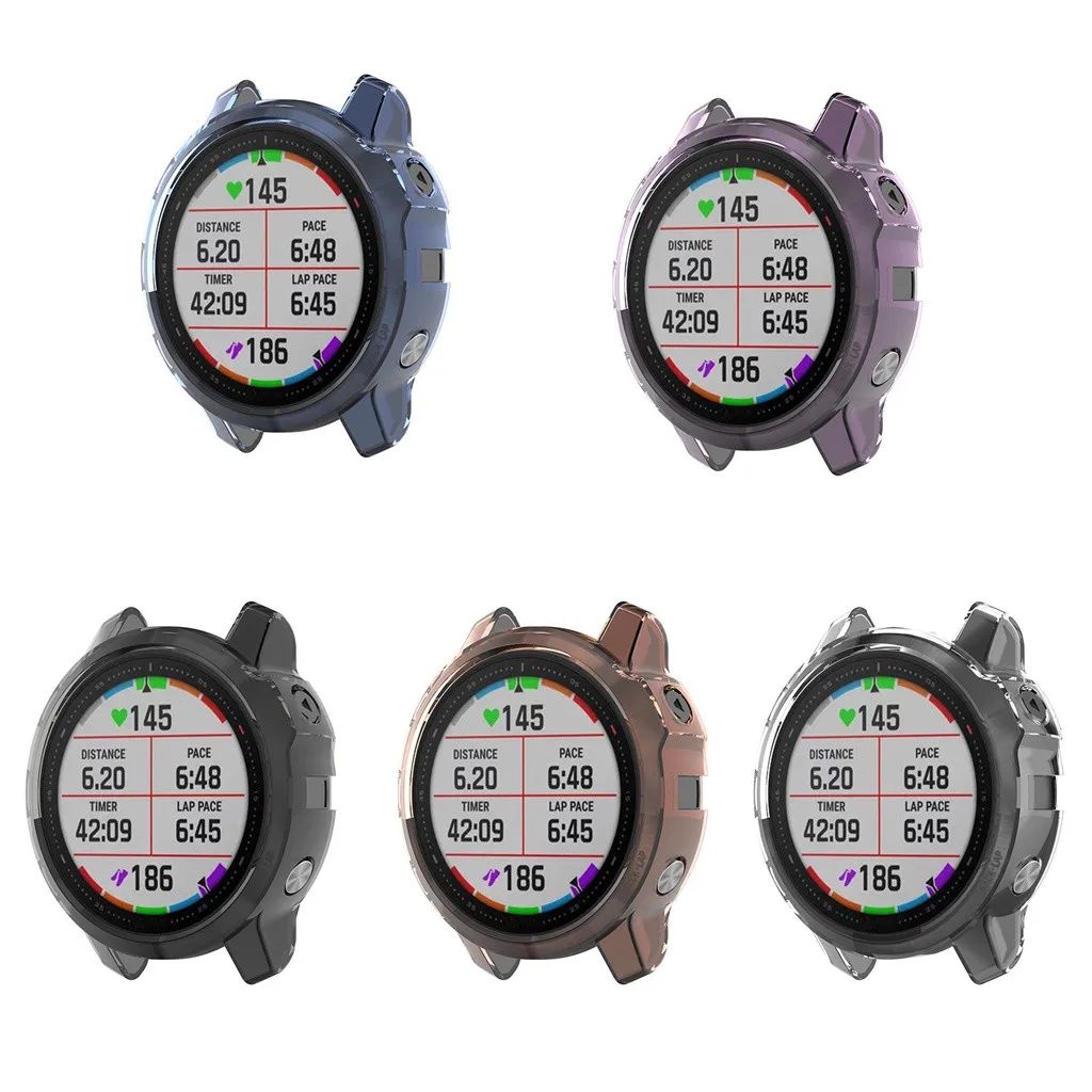 Для Garmin Fenix 6 6S 6X мягкий кристально чистый ТПУ защитный чехол рамка аксессуары для умных часов Fenix6 Fenix6X оболочка#1025