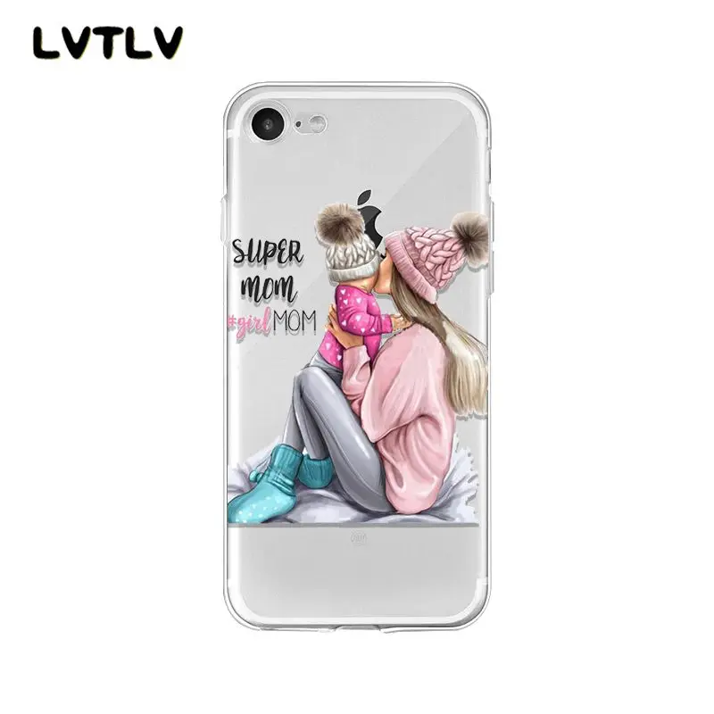 Fashion Black Brown Hair Baby Mom daughter Girl Son Dad