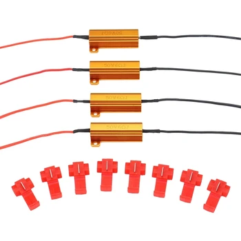 

4 Pcs 50W 6Ohm LED Load Resistors for LED Turn Signal Lights or LED License Plate Lights
