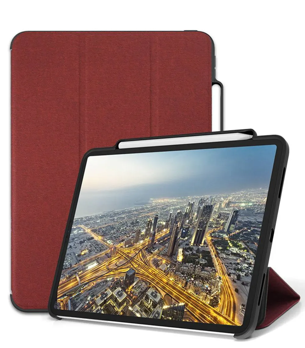 Чехол для iPad Pro 11, чехол с карандашом, винтажный смарт-чехол из искусственной кожи, трехслойный чехол с подставкой для iPad Pro 11 дюймов, чехол s Capa