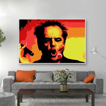 

Abstract Celebrity Jack Nicholson Cigar Canvas Pictures Bedside Home Decorative Wall Art Posters HD Print No frame Painting core
