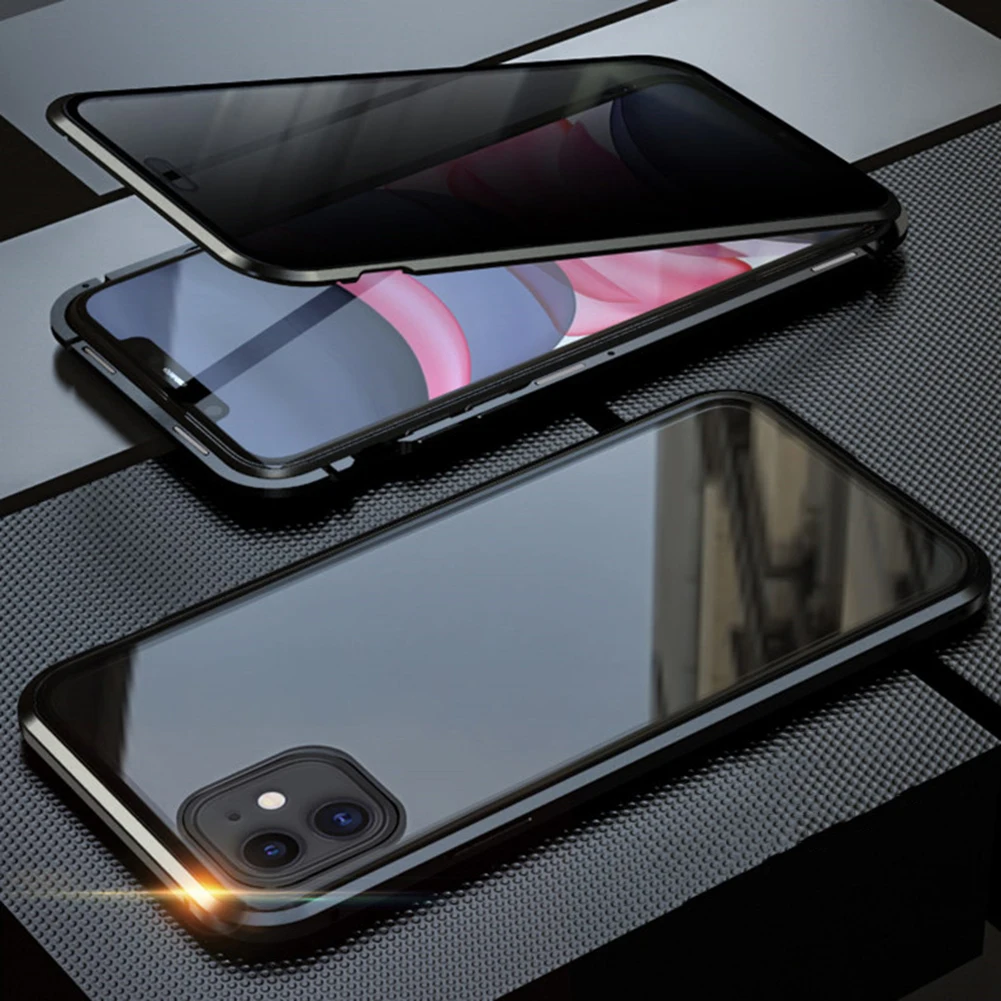 Магнитный адсорбционный металлический чехол для телефона для iPhone 11 Pro MAX 7 8 plus 6 стеклянный Магнитный чехол для iPhone 6 6S plus X XR XS MAX
