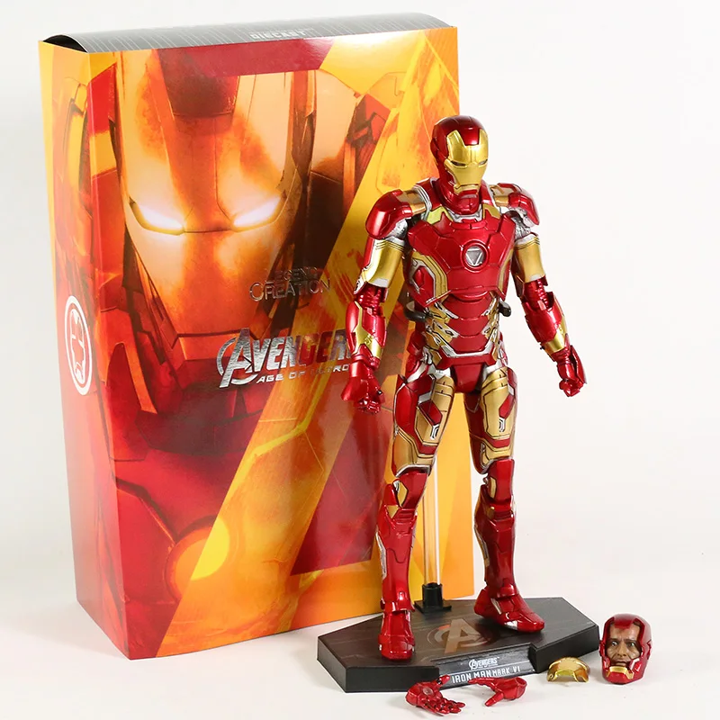 Hot Toys Marvel Avengers Iron Man Mark Mk 42 43 Action Figure Collectible Model Toy With Led Light Action Figures Aliexpress