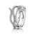 Ring 925 Silver Rings Infinite Flower Sparking Zircon Princess Wishbone Heart Ring Popular Women Rings 44