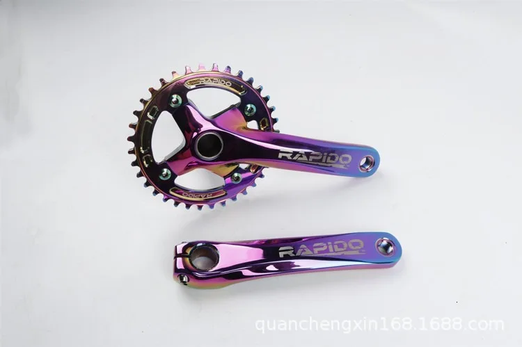 RAPIDO MTB полый интегрированный Кривошип один диск левый и правый шатун с цветным покрытием Кривошип BCD104 170 мм 32T 34T 36T 38T