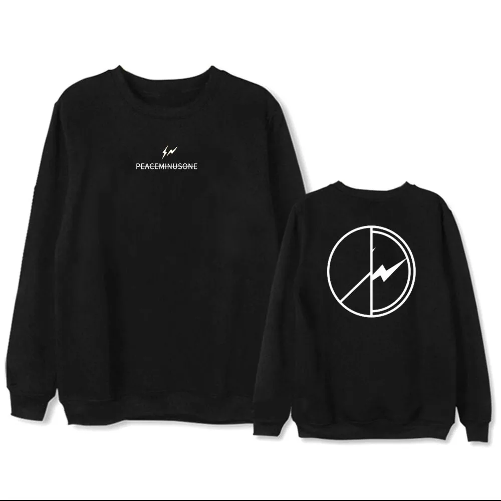 Bigbang clothes loose coat plus velvet thin men women spring autumn harajuku sweatshirt kpop hoodie pink Cotton black White