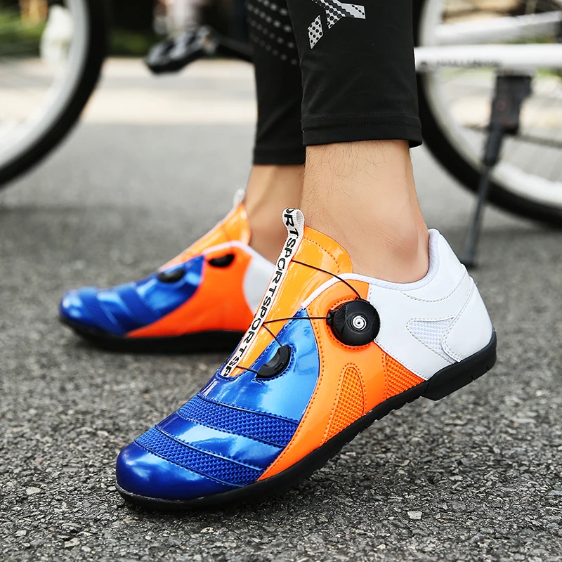 Zapatillas de ciclismo MTB para hombre y mujer, zapatos de ciclismo  luminosos de MTB, zapatos deportivos asistidos, para carreras de  interiores