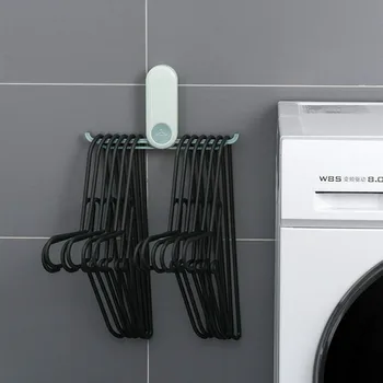 

Portable Plastic Wall-mounted Balcony Rack Multi-function Foldable Hanger Storage Rack Home Bathroom Hanger Holder Organizer