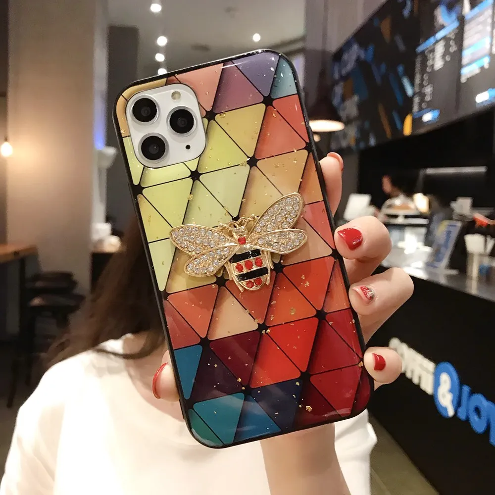 Роскошный 3D Блестящий Мягкий чехол с алмазным Пчелой для Huawei Mate 20 30 10 P20 P30 Pro Honor 9