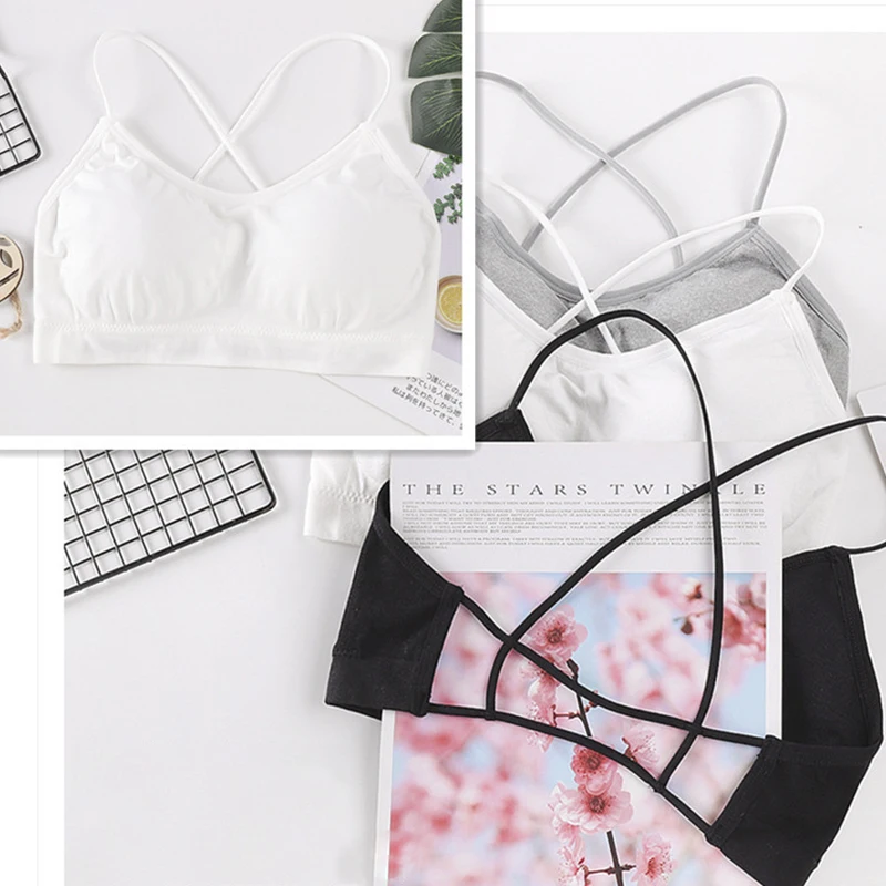 White A style Женский укороченный топ без косточек, бандажный Топ, сексуальный топ с бюстгальтером, дышащее нижнее белье для занятий спортом, топ-бандо - Цвет: White A style