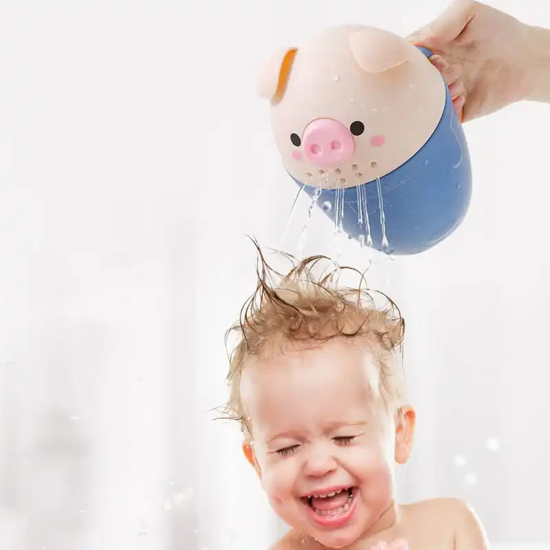 3 Couleurs Bebe Dessin Anime Shampooing Tasse Silicone Bebe Bain Lavage Douche Cuillere Pour Bebe Enfants Bain Outil Douche Shampooing Coupe Livraison Directe Aliexpress