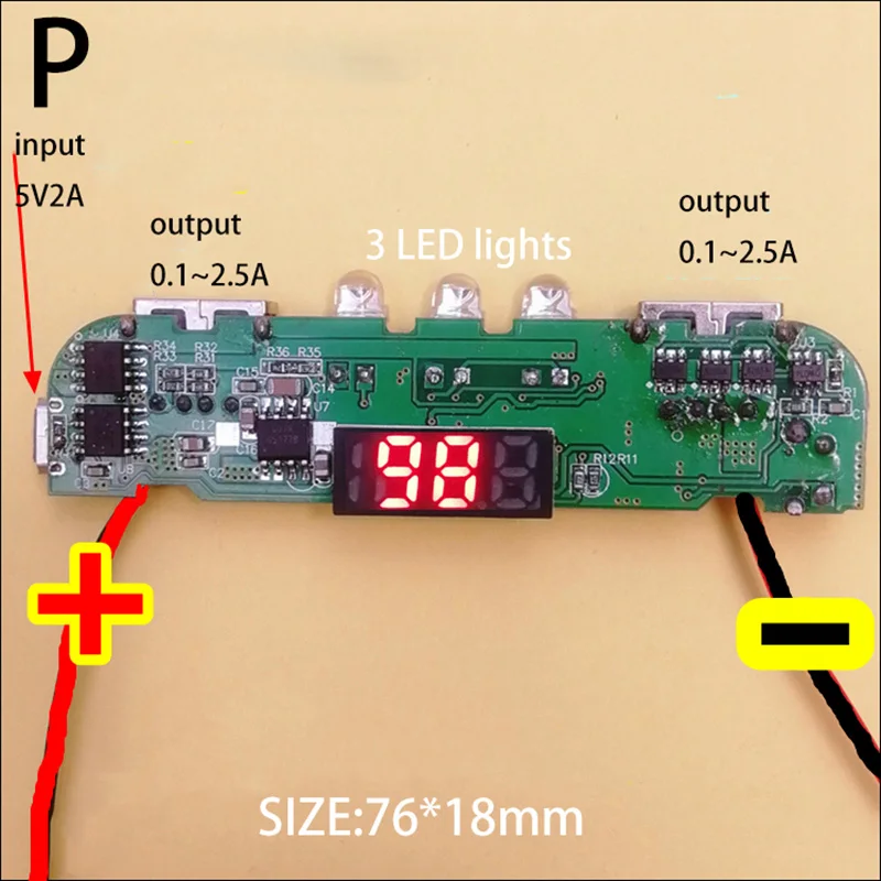 5 в 3 А Мобильный Внешний аккумулятор модуль PCB зарядное устройство плата контроллер зарядки два/три usb порта ЖК-экран светодиодный светильник DIY аксессуары