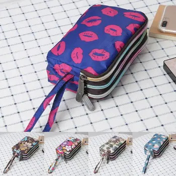 

Women Wallet Bag Purse Triple Zipper Clutch Bag Phone Case Organizer pouch