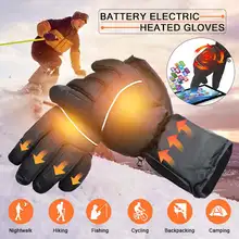 Сенсорный Экран Ветрозащитный зимняя грелка для рук аккумуляторная батарея с подогревом перчатки для вождения мотоцикла Электрический велосипед тепловой