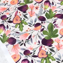 Половина ярда простой хлопок ткань с фруктовым цветочным принтом ручной работы DIY одежды платье детская одежда хлопок CR-267