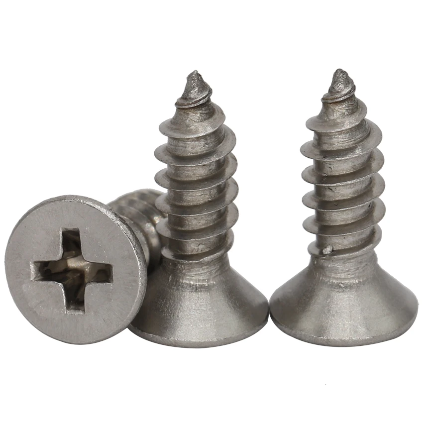 

M2 M2*10 M2x10 M2*12 M2x12 304 316 Stainless Steel SS DIN7982 Cross Phillips Recessed Countersunk CSK Flat Self Tapping Screw