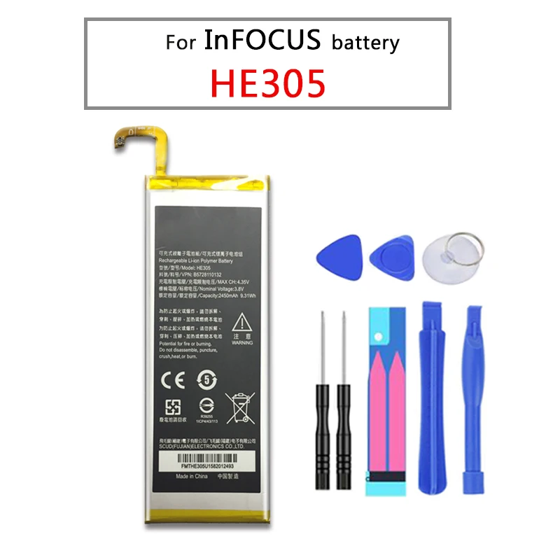 HE305 для Infocus V5 M808 M560 2450 мАч Сменный аккумулятор для мобильного телефона для Infocus V5 M808 M560