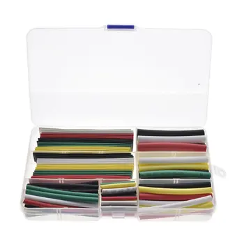 

140 Pcs Heat Shrinkable Tube Technicolor 2Mm 3Mm 4Mm 5Mm 6Mm 8Mm 10Mm Tubing Sleeving Wrap Wire Cable Kit