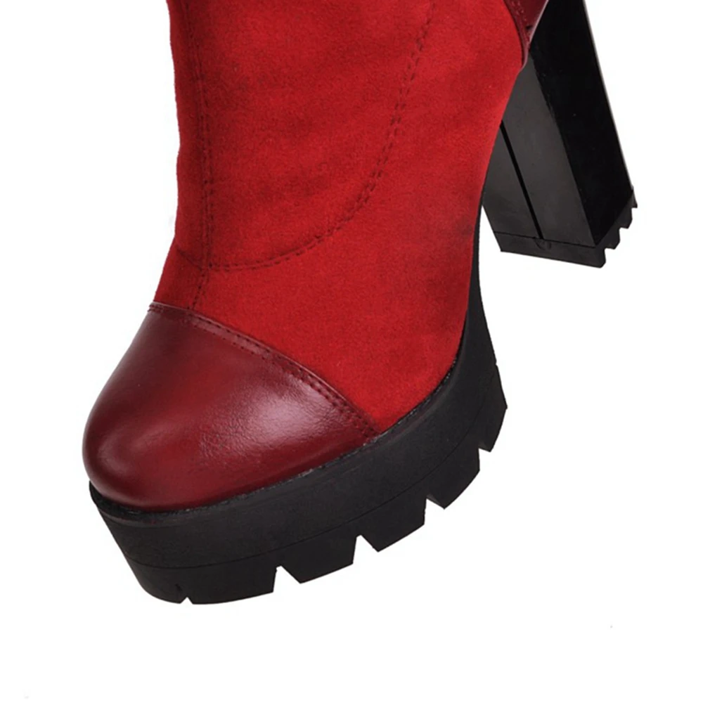 Лидер продаж; botas mujer; женская обувь на высоком каблуке 11 см; Motocicleta Mulheres Martin Outono Inverno Botas De Couro Femininas; ботинки; 8-16