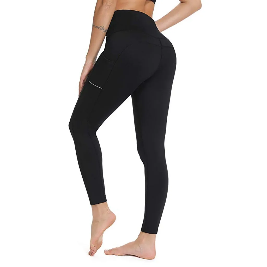 

High Waist Sports Legging with Pocket for Women Fashion New Female Workout Stretch Pants Plus Size Elastic Fitness Leggings #LR2