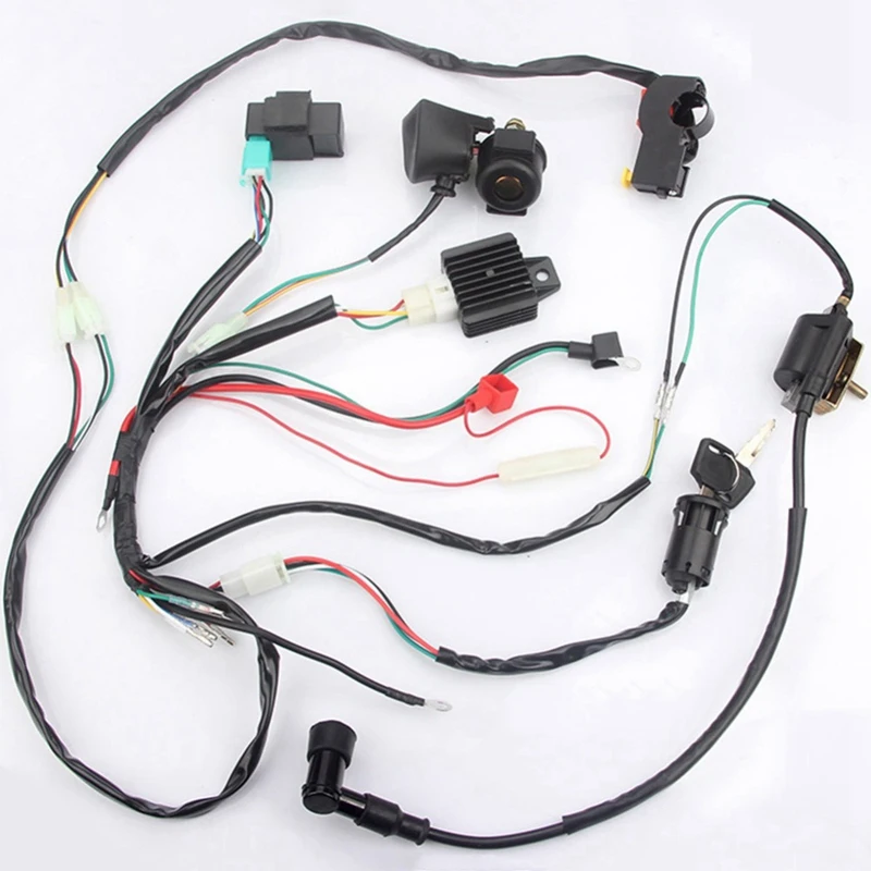 Вездеход Жгут электропроводки ткацкий станок катушка зажигания CDI Kill Switch Plug реконструкция комплект для 50Cc 70Cc 90Cc 110