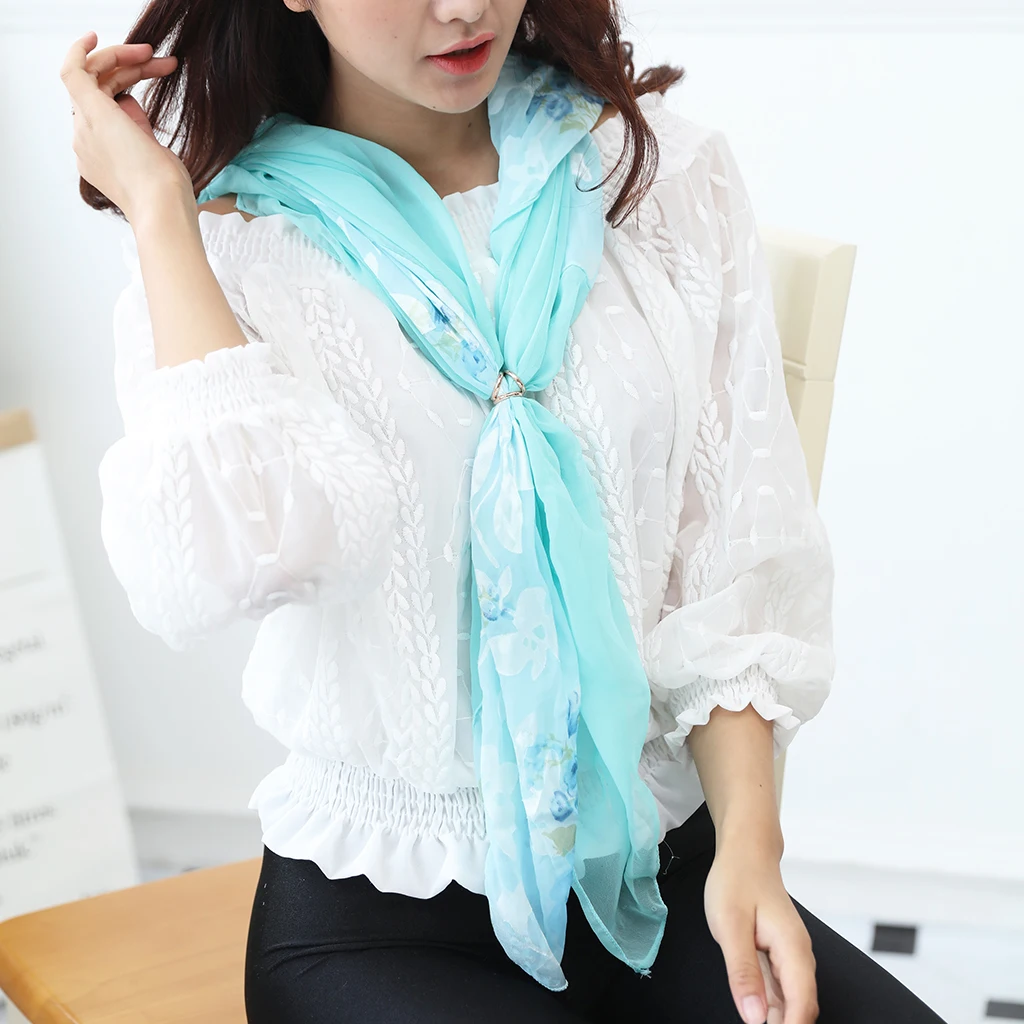 Tricyclic Round Gold Tone Scarf Ring Silk Scarf Clip Three Rings Buckle Lady Girls Fashion Jewelry