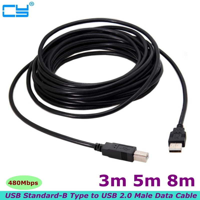 

Кабель-удлинитель со штекером USB Type-B на USB 0,3, 2,0 м, 8 м