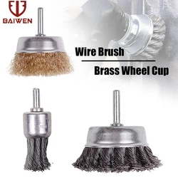 Joint rotatif en acier, nœud de roue à fil plat, brosse de coupe, disque antirouille, polissage pour perceuse, meuleuse d'angle, Gadget, outil rotatif 
