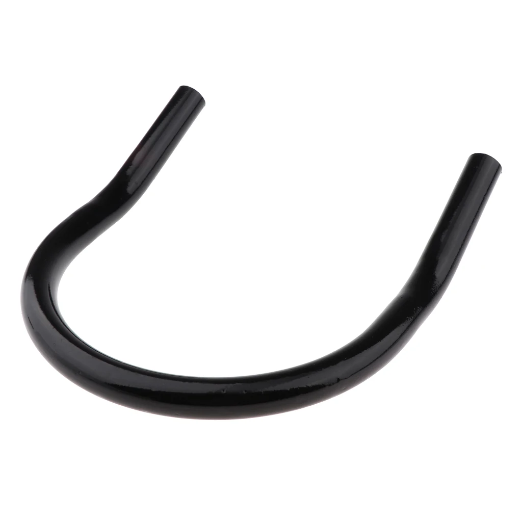 Motorcycle Upswept Backseat Rear Seat Hoop Bracket Frame Loop Brat Seat Cushion Armrest Hand Rail 210mm, Universal Fit, Black