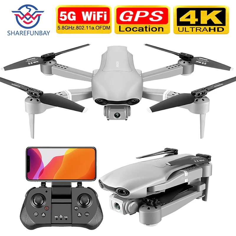 SHAREFUNBAY F3 Дрон gps 4K 5G WiFi видео в реальном времени FPV Квадрокоптер полёт 25 минут rc расстояние 500 м Дрон HD широкоугольная двойная камера квадрокоптер с камерой квадракоптер квадрокоптер квадракоптер с каме| |   | АлиЭкспресс