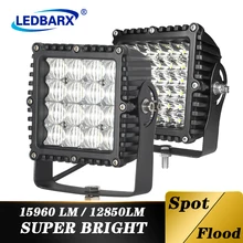 

LEDBARX Led Offroad Work Light 6" Inch 120W Spot Flood Lights Truck 12v Led Bar For Jeep 4x4 Atv Niva Lada off road car products
