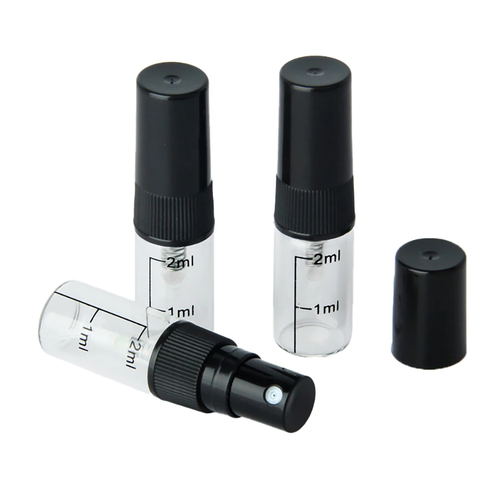 

5pcs/lot 2ml Portable Mini Perfume Bottle Glass Empty Bottle Cosmetics Bottled Toner Spray Bottle