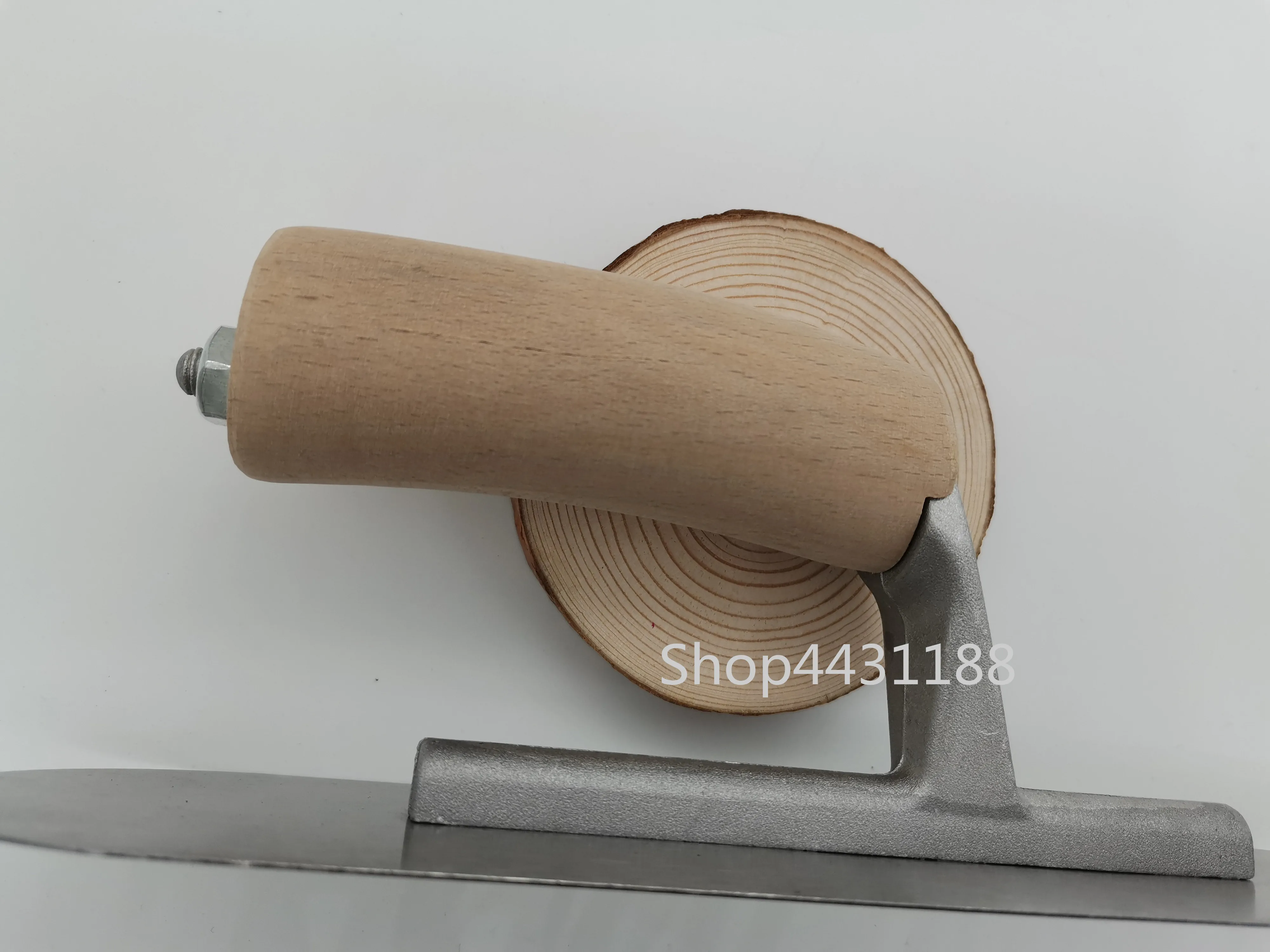 254*76mm Round Head Integrated Molding Carbon Steel Blade Wooden Handle Plaster Trowel Construction Concrete Spatula Tool