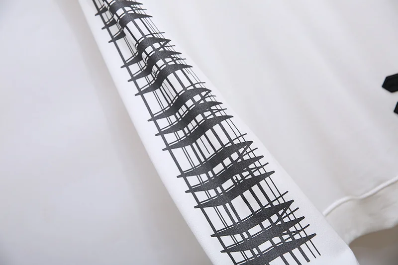 19ss Off-White OW Мужские Женские Геометрические здания модные хлопковые повседневные худи с круглым вырезом толстовка с капюшоном свободная Куртка Пуловер