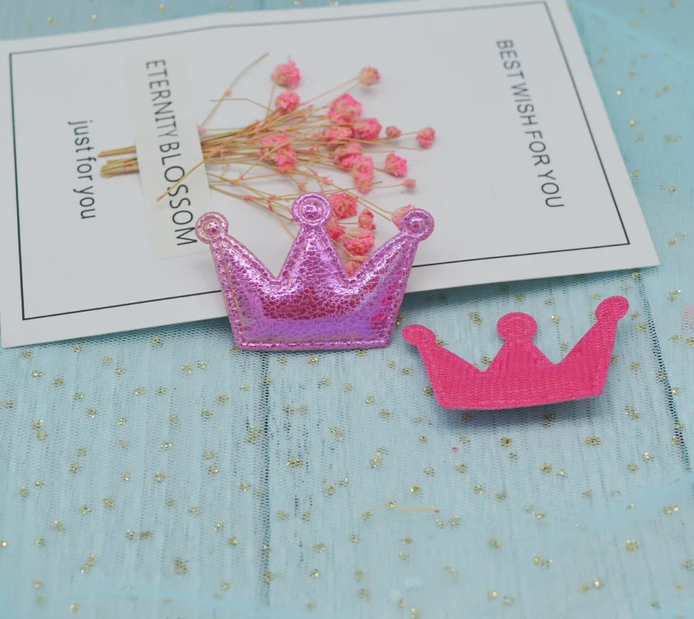 36pcspu пятиугольная Звезда Корона патч DIY швейная одежда Детский головной убор зажим для волос обувь сумка аксессуары материалы