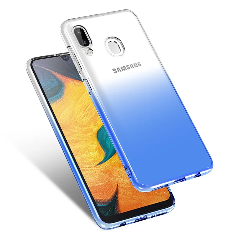 500 шт. Градиент красочный мягкий чехол из tpu для samsung A9S A8S A6S A70 A60 A50 A40 A30 A10 M30 M20 M10 ультратонкая Защитная крышка
