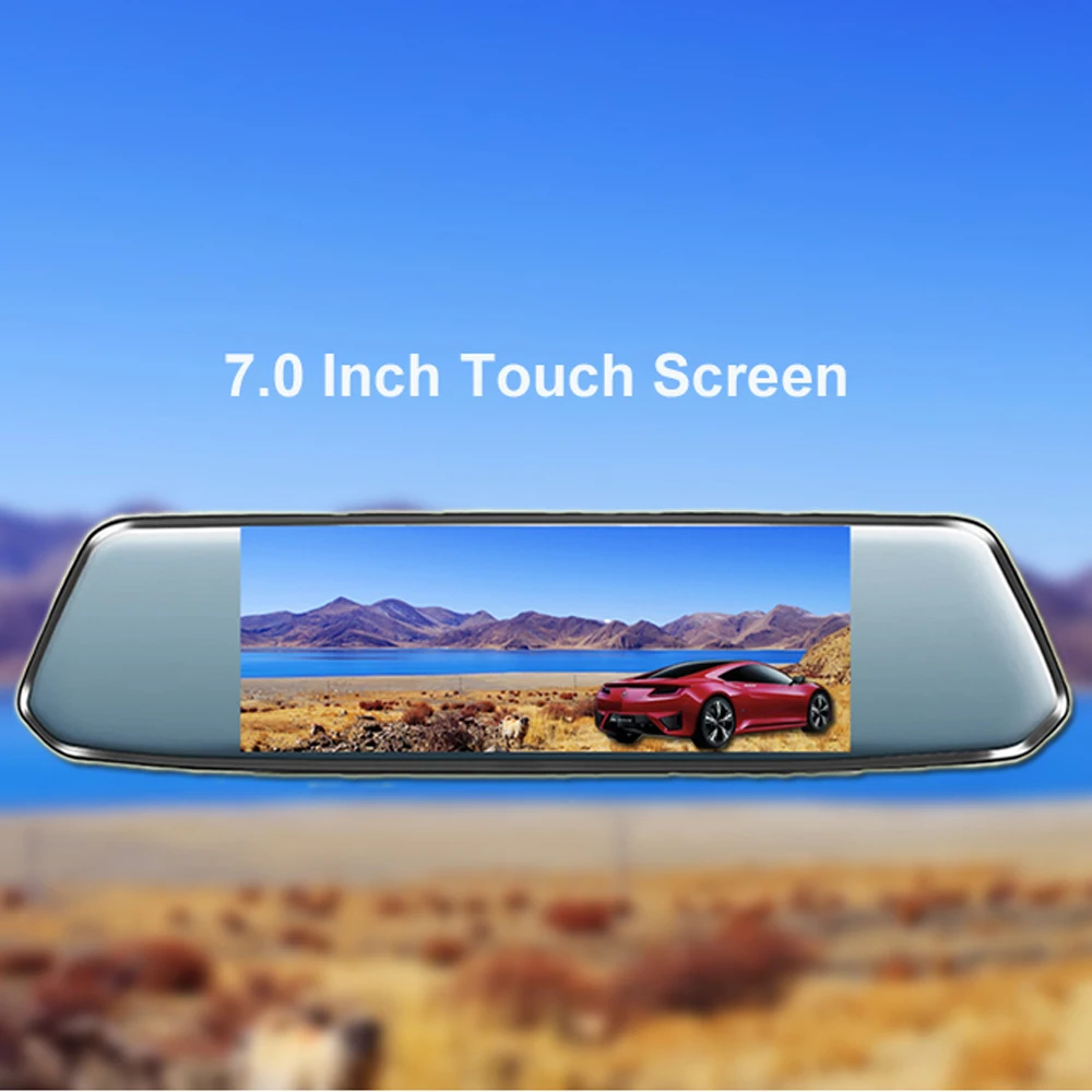 Автомобильный видеорегистратор камера авто 7 0 дюймов FHD 1080 P зеркало заднего вида