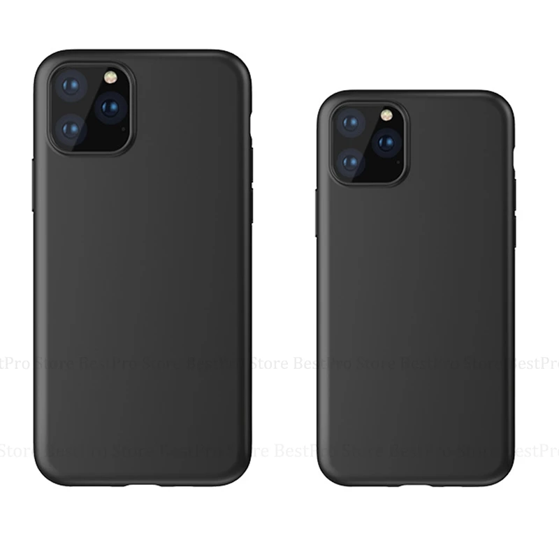 Силиконовый чехол для iPhone 11 Pro 2019 Max черный телефона XR XS MAX 6 5 1 8 дюйма 2019|Бамперы| |
