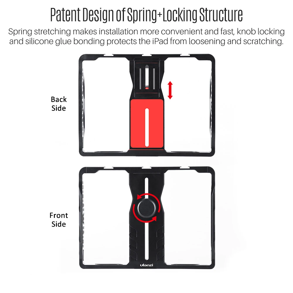 Ulanzi U-PAD металлическая видеосъемная установка Vlog Filmmaking Rig для iPad с креплениями для холодного башмака для микрофона светодиодный видео светильник
