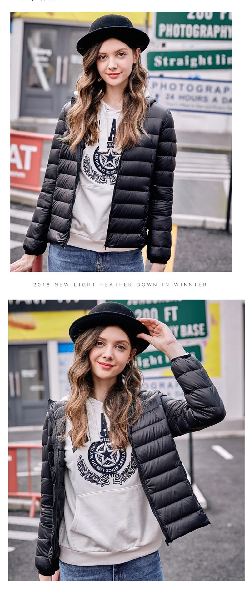 2019 New Hooded Women Jacket Casual Thin Light Ladies Female Jacket Coat Winter Warm with Fur Bomber Jacket Women Clothes (2)