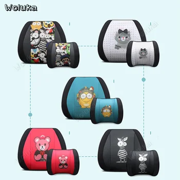 

Car Auto Seat Support Memory Foam with Neck Pillow Headrest Cartoon kst Seat Back Lumbar Support Waist Pad CD50 Q01