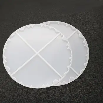 

Irregular Wave Round Coaster Silicone Resin Mold Epoxy Resin Jewelry Making new