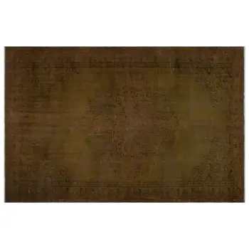 

Handmade Brown Vintage Overdyed Turkish Area Rug 187x293 Cm-6'2''X9'7''