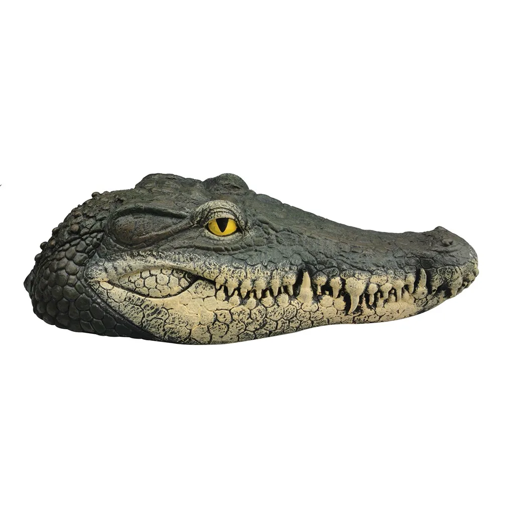 Плавающая голова крокодила водная приманка Садовый пруд художественный декор для гусиного управления
