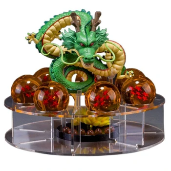 

Anime Dragon Ball Shenron Dragon ball Z Figures Set Shenlong 15cm + display frame 20 * 20 * 5cm + dragon ball diameter 3.5cm