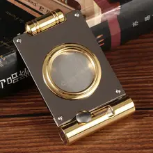 COHIBA резак сигары Удар Металл Нержавеющая сталь сигары резак острый карман W/Bulit в сигары перфоратор портативный