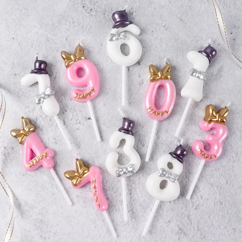 Number Cake Candle Birthday Party Supplies Topper 0-9 Anniversary Numbers Age Wedding Decoration | Дом и сад
