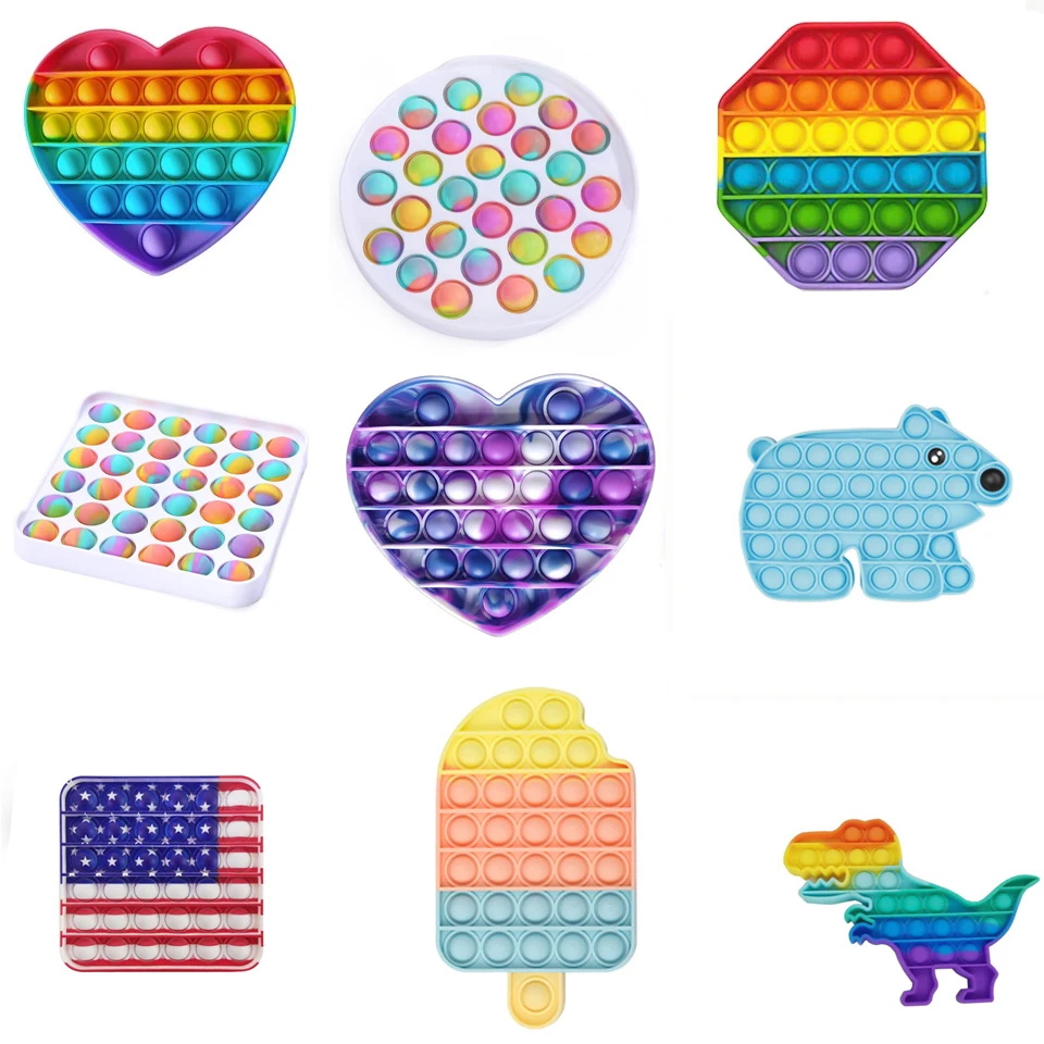 Toys Adult Bubble-Sensory-Toy Autism Reliver-Stress Pops-It-Fidge Squishy Funny Push-Pops