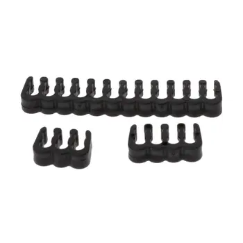 

12Pcs PP Cable Comb /Clamp /Clip /Dresser For 3.4-3.9mm Cables Black 6/8/24 Pin
